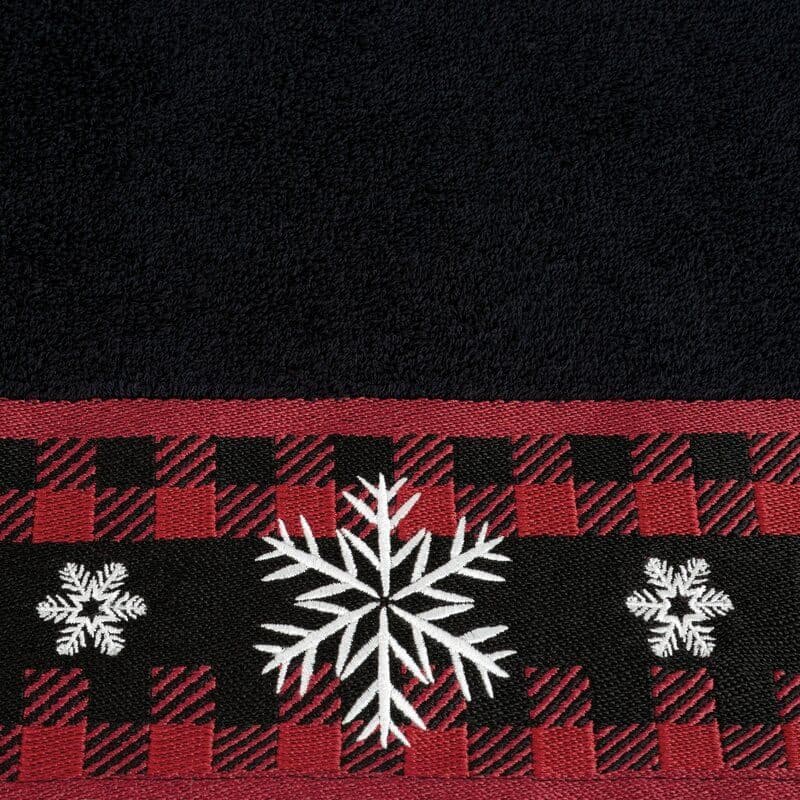 ArtFir Vianočná osuška RUDOLF 02 | čierna 70 x 140 cm 3