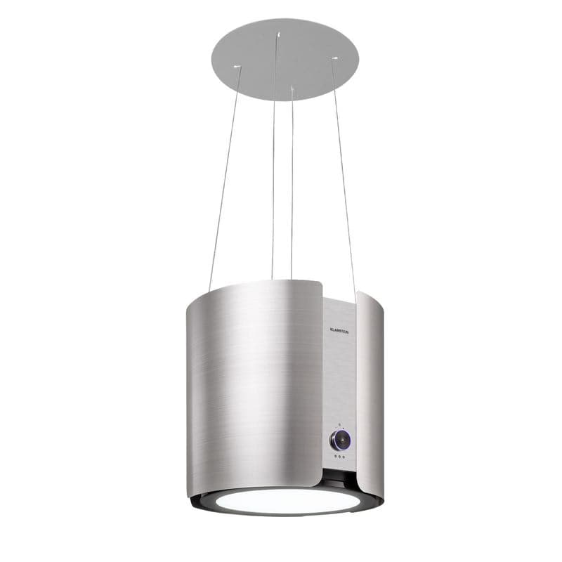 Klarstein Skyfall, digestor, 45 cm, ostrovčekový, 402 m³/h, LED, nehrdzavejúca oceľ, strieborný 1