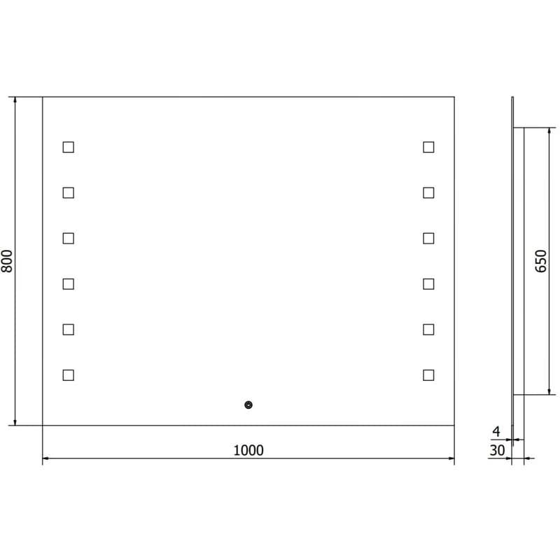 MEXEN - Ner zrkadlo s osvetlením 100 x 80, LED 600 9809-100-080-611-00 6