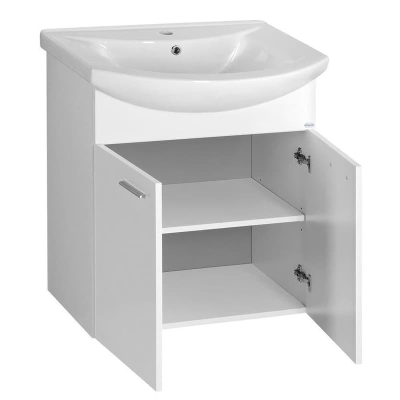 AQUALINE - ZOJA umývadlová skrinka 61,5x74x32,5cm, 2x dvierka, biela 51063 3