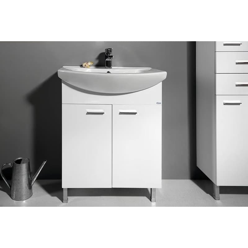 AQUALINE - ZOJA umývadlová skrinka 61,5x74x32,5cm, 2x dvierka, biela 51063 4