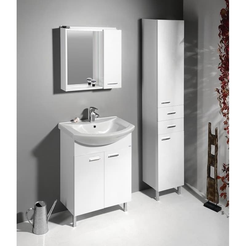 AQUALINE - ZOJA umývadlová skrinka 61,5x74x32,5cm, 2x dvierka, biela 51063 6