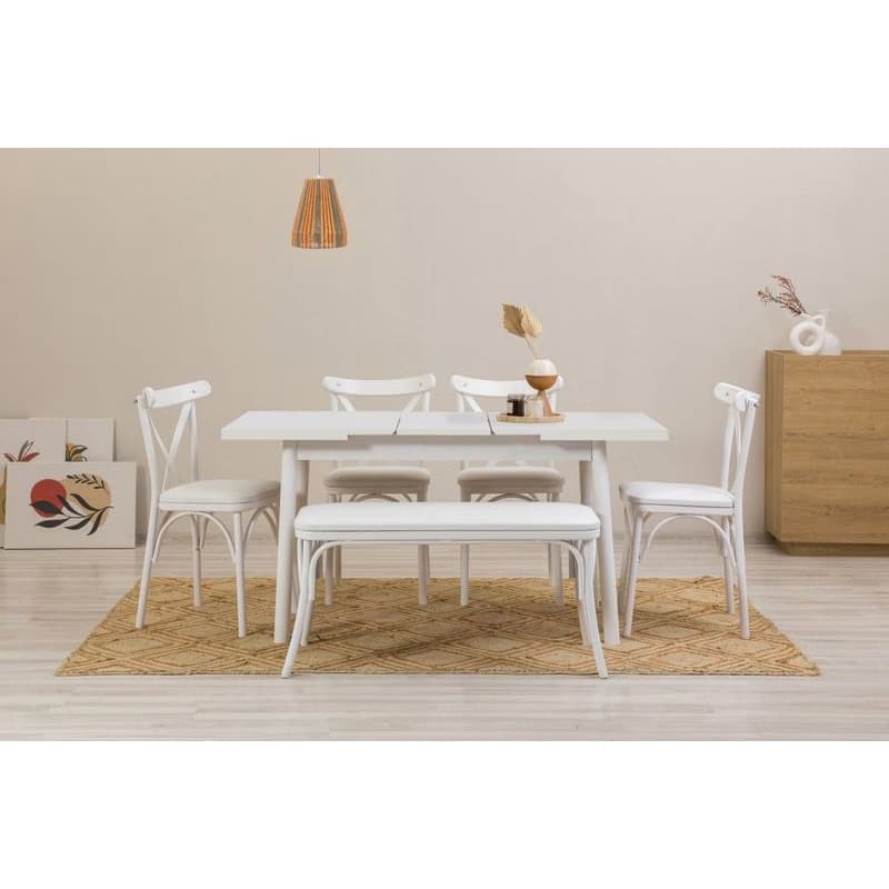 Extendable Dining Table Vina - White