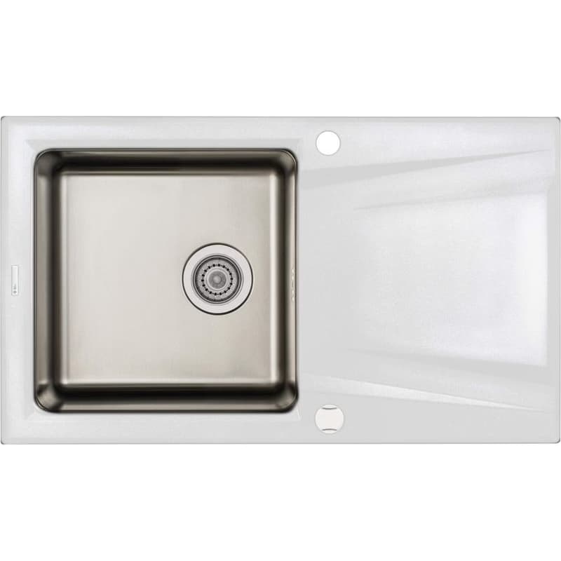 DEANTE DEANTE - Prime alabaster - Granitovo - oceľový drez, 1 - bowl s odkvapkávačom ZSR_A113