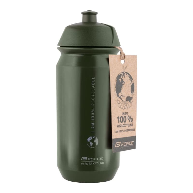 Fľaša na bicykel FORCE BIO EARTH 0,5 l, green-gray 2