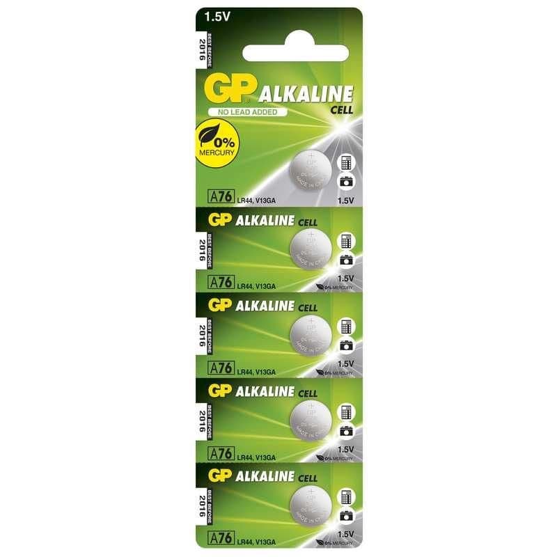 Alkalická Batéria GP LR44 (A76) - 5ks 1