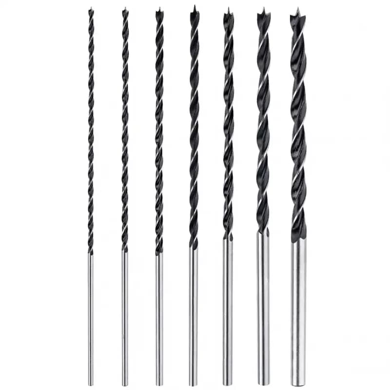 Vrtáky do dreva, predlžované, 4,5,6,7,8,10,12 mm x 300 mm, sada 7 ks, Drel 1