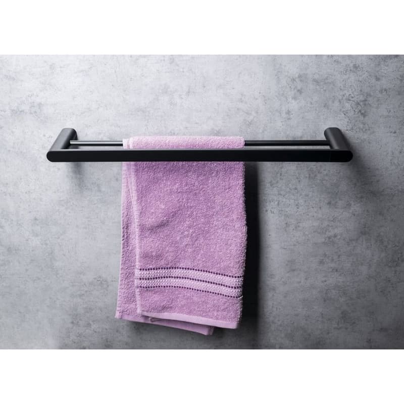 SAPHO - FLORI dvojitý držiak uterákov 600, čierna mat RF011/15 5