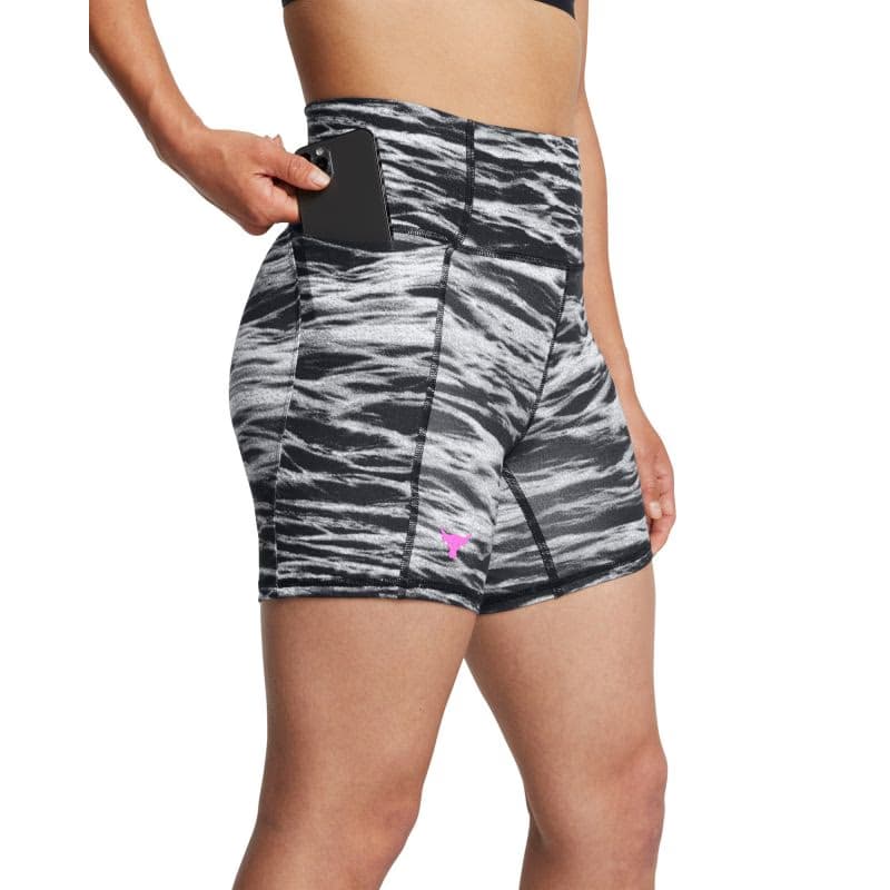 Dámske tréningové kraťasy UNDER ARMOUR PROJECT ROCK PROJECT ROCK Lets Go BTB Middy Pt-BLK 2