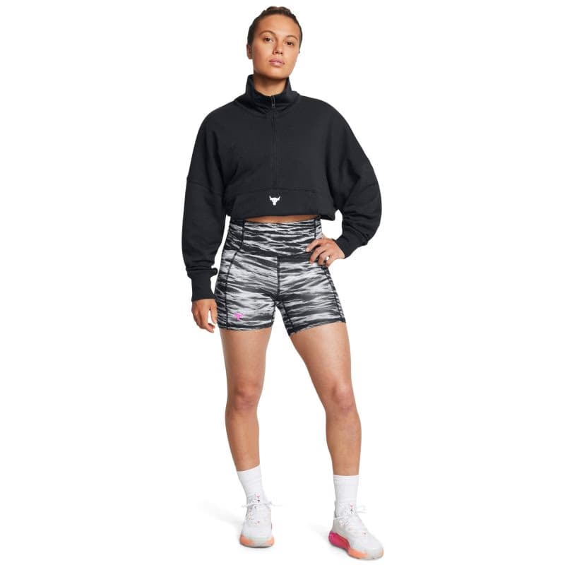 Dámske tréningové kraťasy UNDER ARMOUR PROJECT ROCK PROJECT ROCK Lets Go BTB Middy Pt-BLK 4
