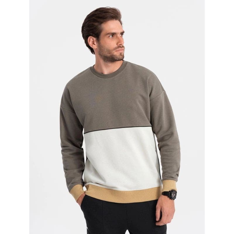 Pánska mikina OMBRE Sweatshirt B1673 V-7 dark brown 2