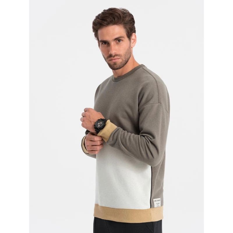 Pánska mikina OMBRE Sweatshirt B1673 V-7 dark brown 4