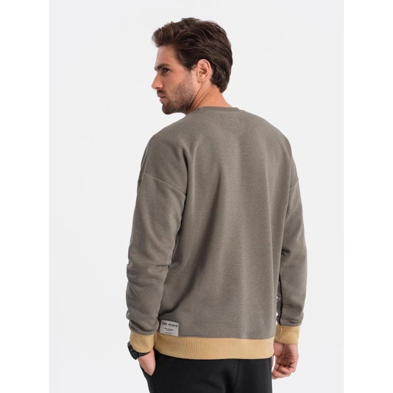 Pánska mikina OMBRE Sweatshirt B1673 V-7 dark brown 5