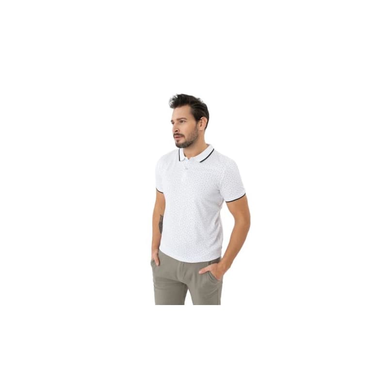 Pánske polo tričko s krátkym rukávom VOLCANO O-GLACIER-WHITE 1