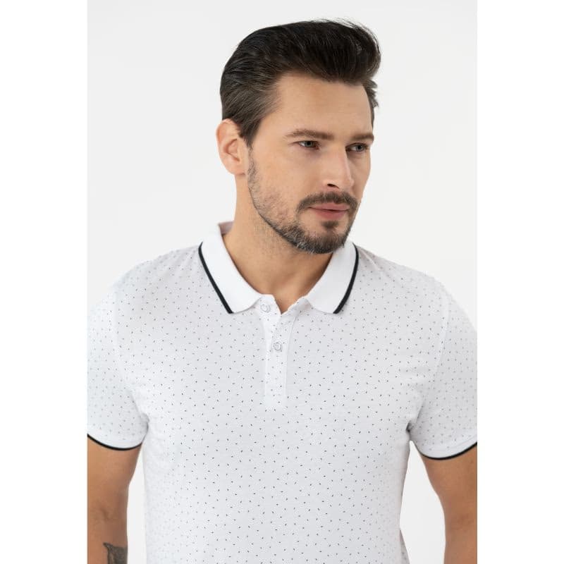 Pánske polo tričko s krátkym rukávom VOLCANO O-GLACIER-WHITE 2