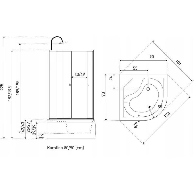 KERRA - Kabína s hydromasážou Karolina 90 5907548108661 3