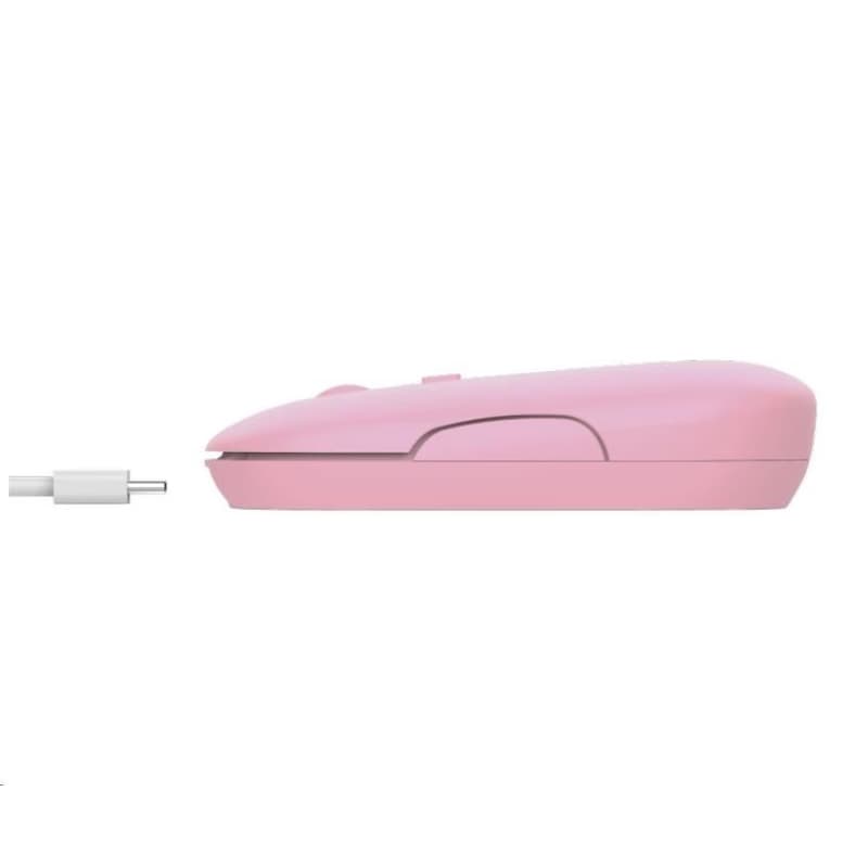 TRUST myš PUCK, bezdrôtová, USB, ružová 3