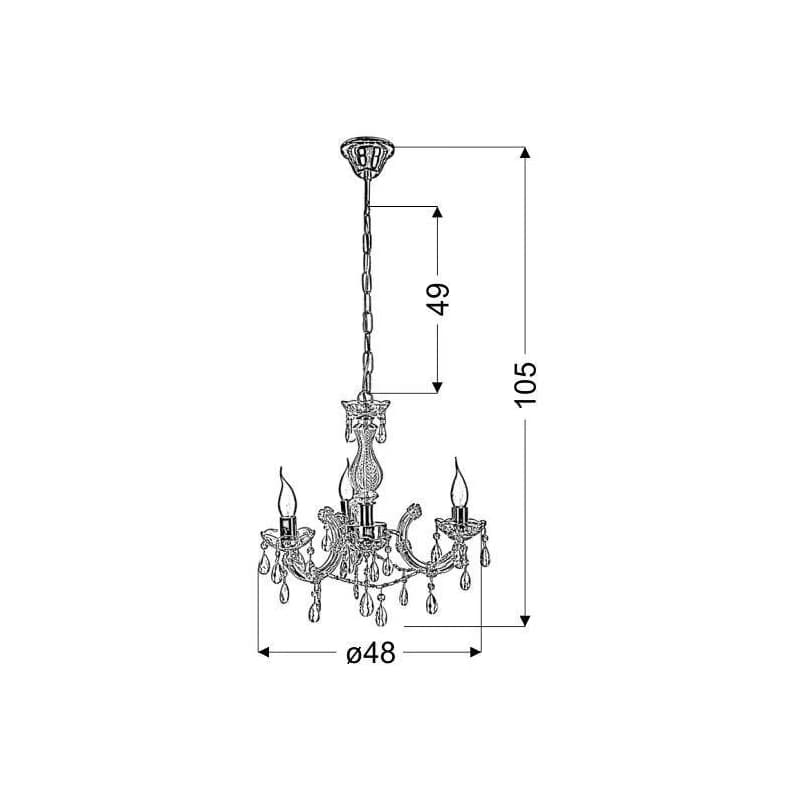 Závesná lampa MARIA 3xE14 luster Candellux 3