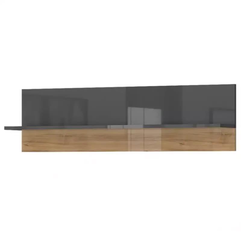 Polička Onyx VP90/ON lakované anthracite/pacific walnut 1