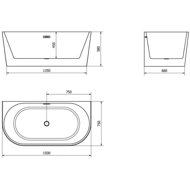 Mexen Oval, 150 x 75 cm 52671507575-55 4