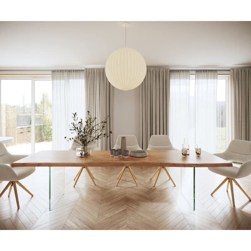 Jedálenský stôl Edge 300x100 XL akácia prírodná sklo Live-Edge 2