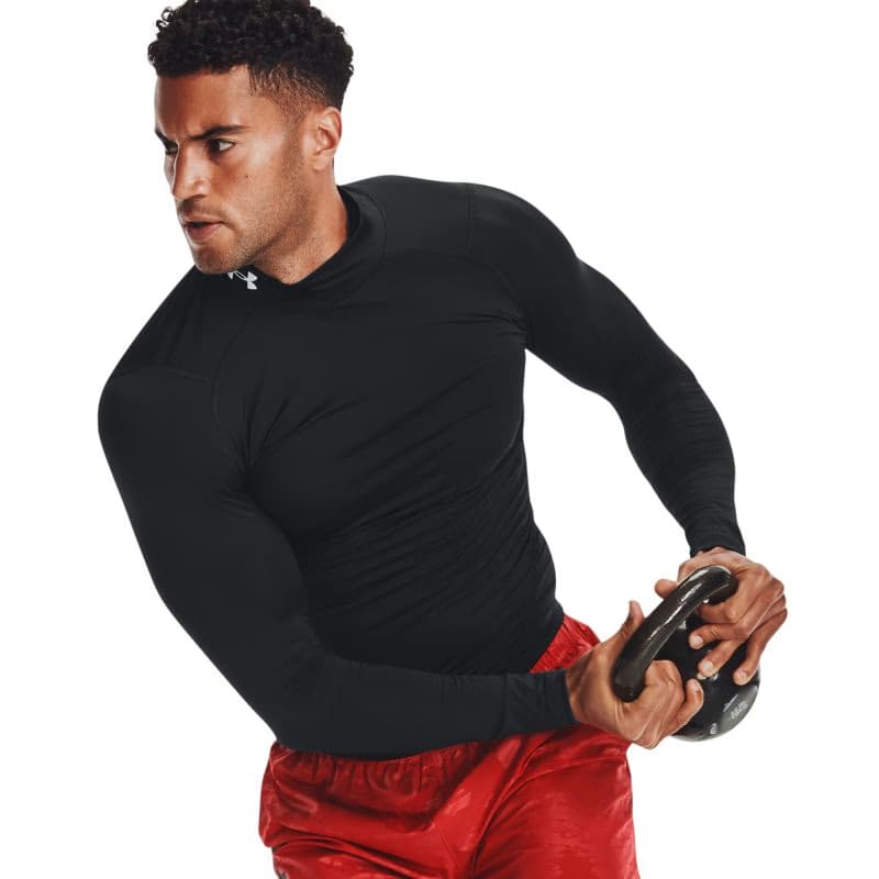 Pánske kompresné tričko s dlhým rukávom UNDER ARMOUR UA HG Armour Comp Mock LS-BLK 2