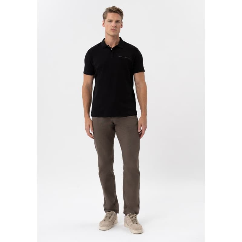 Pánske polo tričko s krátkym rukávom VOLCANO O-MARON BLACK 3