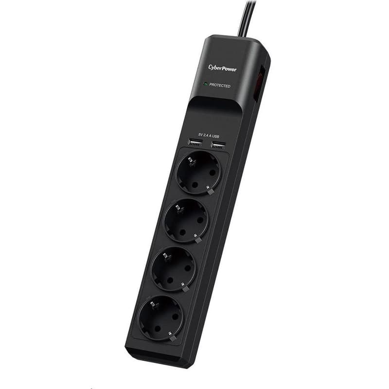 CyberPower Surge Buster ™ 4 zásuvky, 2xUSB, 1.8m, German, New 1
