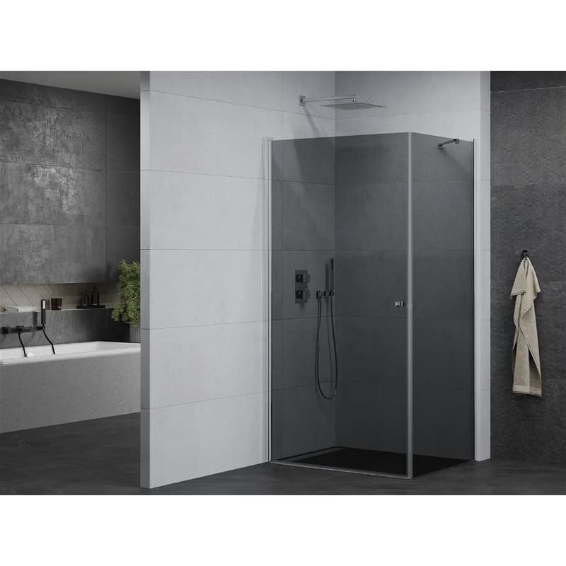 MEXEN/S - PRETORIA sprchovací kút 80x90, grafit, chróm 852-080-090-01-40 2