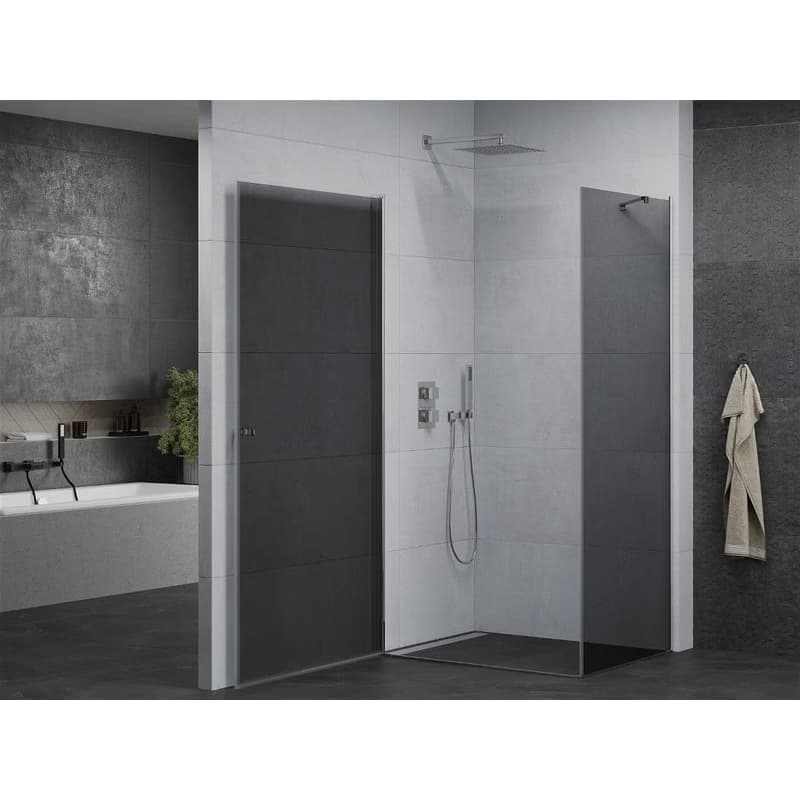 MEXEN/S - PRETORIA sprchovací kút 80x90, grafit, chróm 852-080-090-01-40 3