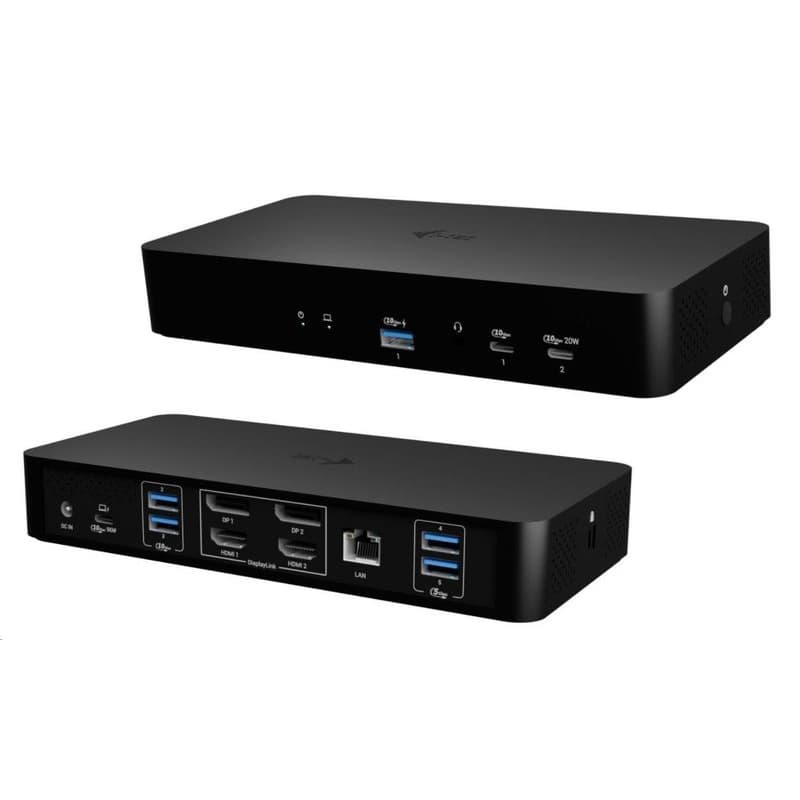 i-tec Universal Intelligent Dual Display Docking Station, Power Delivery 100W 1