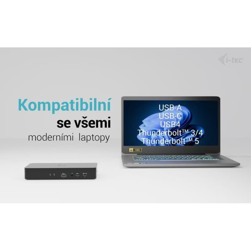 i-tec Universal Intelligent Dual Display Docking Station, Power Delivery 100W 5