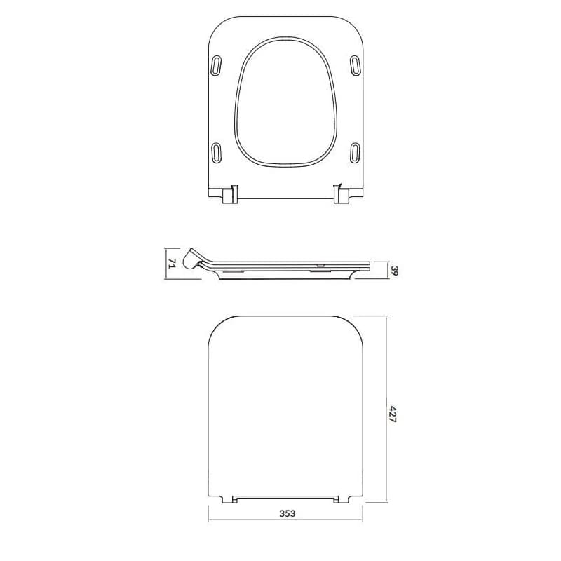 CERSANIT - WC SEDADLO CREA ŠTVOREC DUROPLAST ANTIB. SoftClose / JEDNO TLAČIDLO K98-0178 3