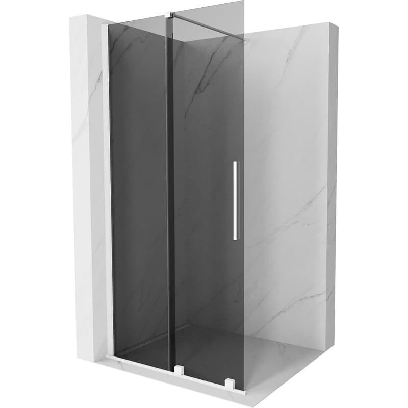 MEXEN/S - Velar Sprchová zástena posuvná Walk-in 110 x 200, grafit 8 mm, biela 871-110-000-43-20 1
