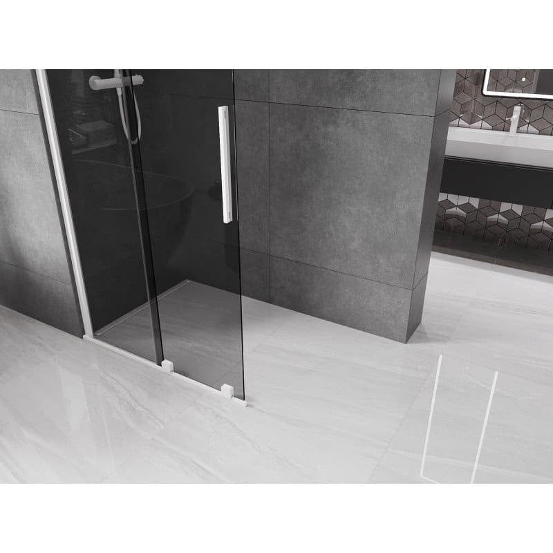 MEXEN/S - Velar Sprchová zástena posuvná Walk-in 110 x 200, grafit 8 mm, biela 871-110-000-43-20 3