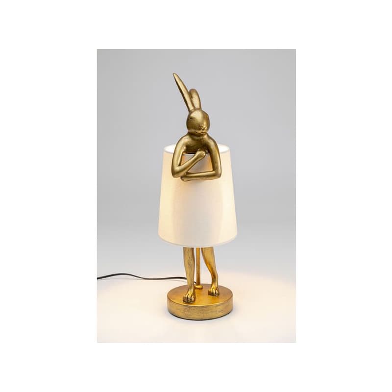 Rabbit stolná lampa 50 cm zlatá/biela 1