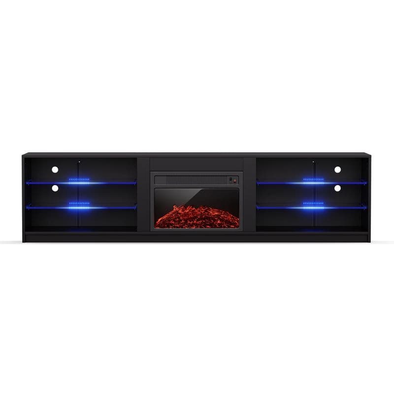 Blumfeldt Perth Medium Lowboard TV skrinka s elektrickým krbom, 160 x 40 x 30 cm, LED 1