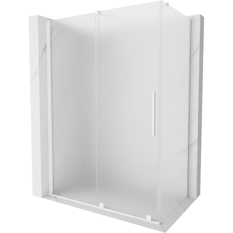 MEXEN/S - Velár sprchovací kút, posuvné dvere 150 x 70, dekor, biela 871-150-070-31-20