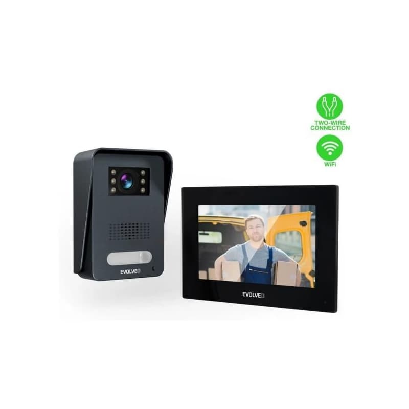 EVOLVEO DoorPhone AP1-2 drôtový videotelefón s aplikáciou čierny