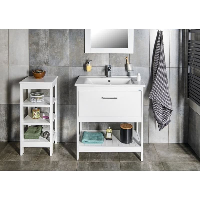 AQUALINE - ETIDE umývadlová skrinka 71,5x85x44 cm, matná biela ET725 6