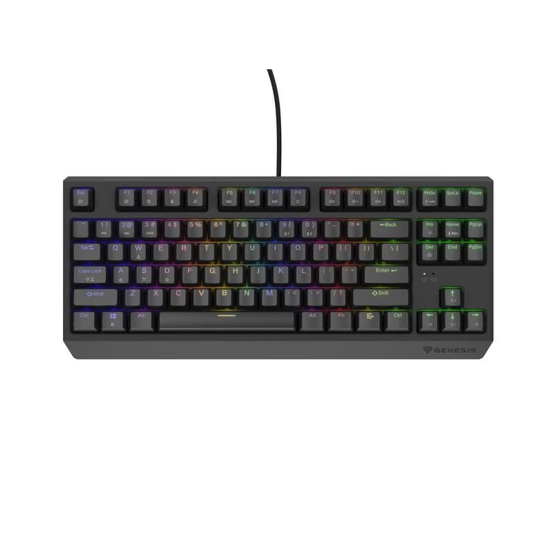 Genesis herná klávesnica THOR 230/TKL/RGB/Outemu Brown/Drôtová USB/US layout/Čierna 2