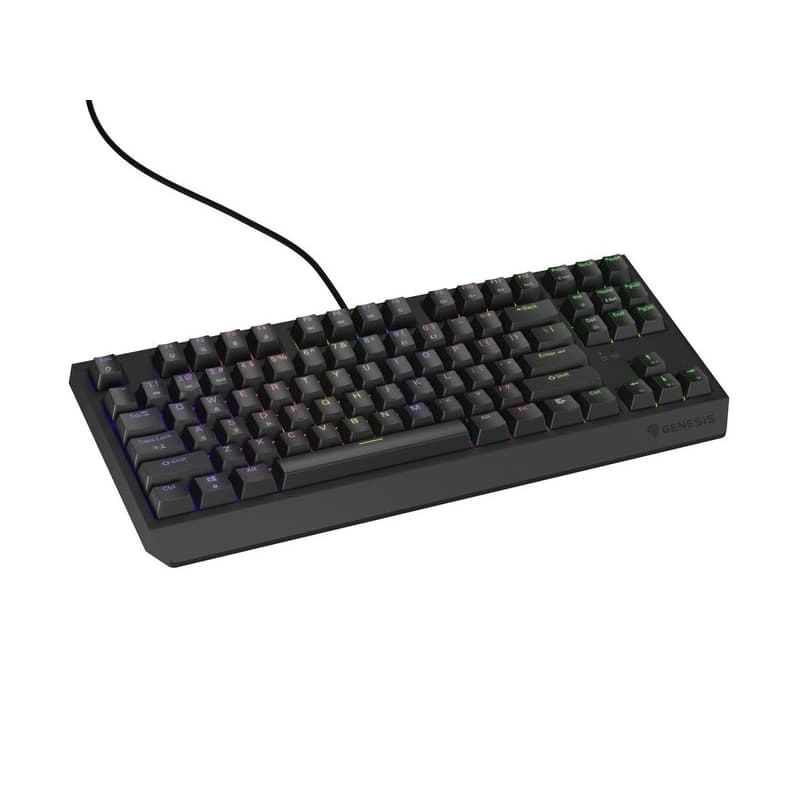 Genesis herná klávesnica THOR 230/TKL/RGB/Outemu Brown/Drôtová USB/US layout/Čierna 4