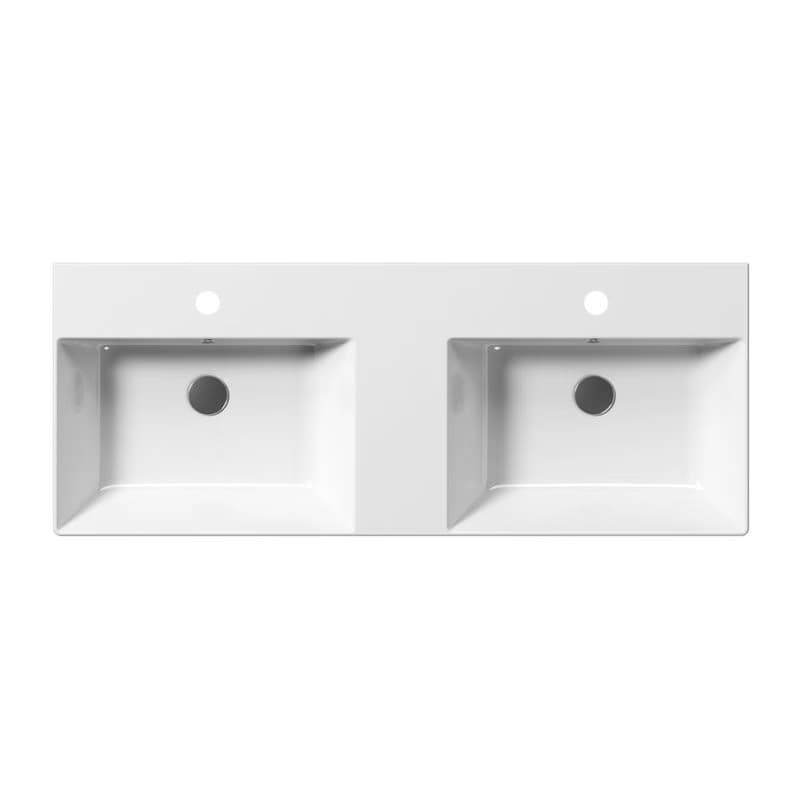 GSI - KUBE X keramické dvojumývadlo 120x47cm, biela ExtraGlasse 9425111 3