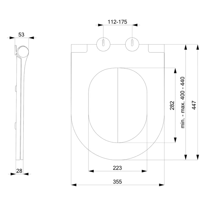 SAPHO - BRILLA WC sedátko, SLIM, Soft Close, latte mat 100787-114 2