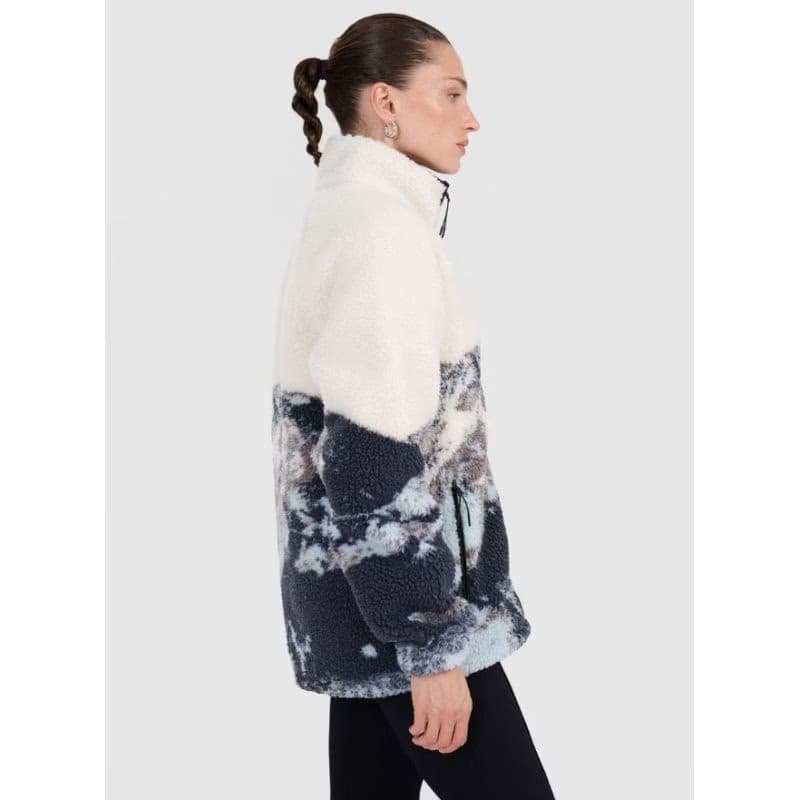 Dámska flisová mikina so zipsom 4F FLEECE U351-WAW25TFLEU351-90A-MULTICOLOUR ALLOVER 3