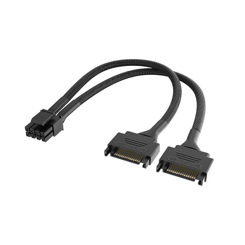 AKASA - Dual SATA na 8-pin CPU Power Adapter Cable 1