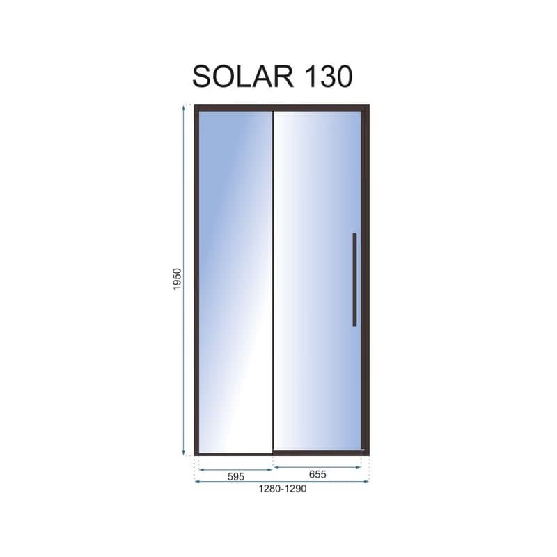 REA - Posuvné sprchové dvere Solar L/P 130 čierné REA-K6358 5