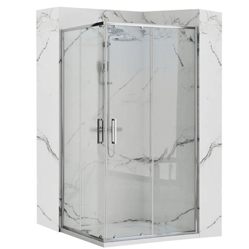 REA/S - Sprchovací kút PUNTO 80x100 + biela sprchová vanička Savoy KPL-K1009 1