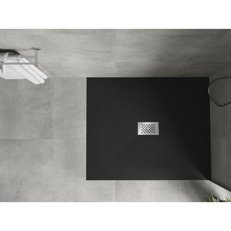 MEXEN/S - Hugo sprchová vanička SMC 110x100, čierna, krytka nerez 42701011-X 4