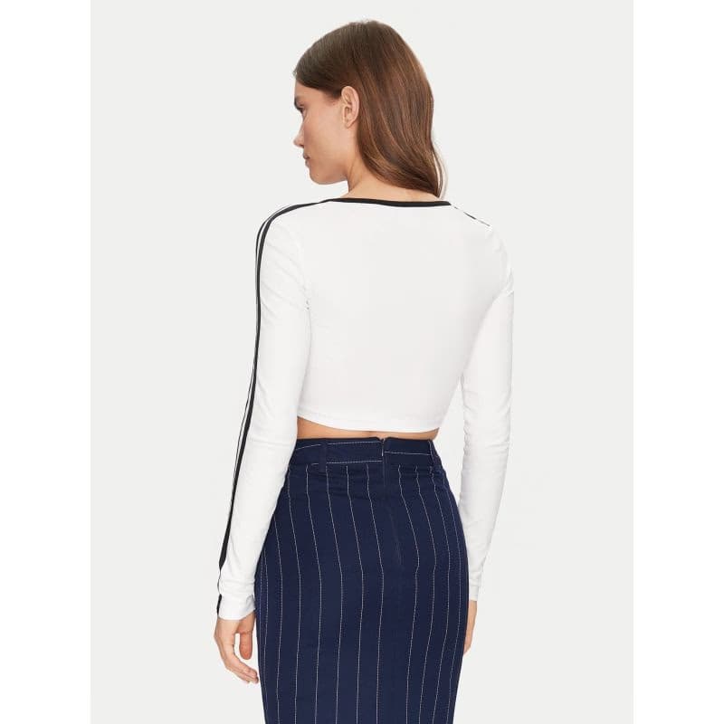 Dámske tričko s dlhým rukávom ADIDAS ORIGINALS 3S LS CROP-WHITE 3